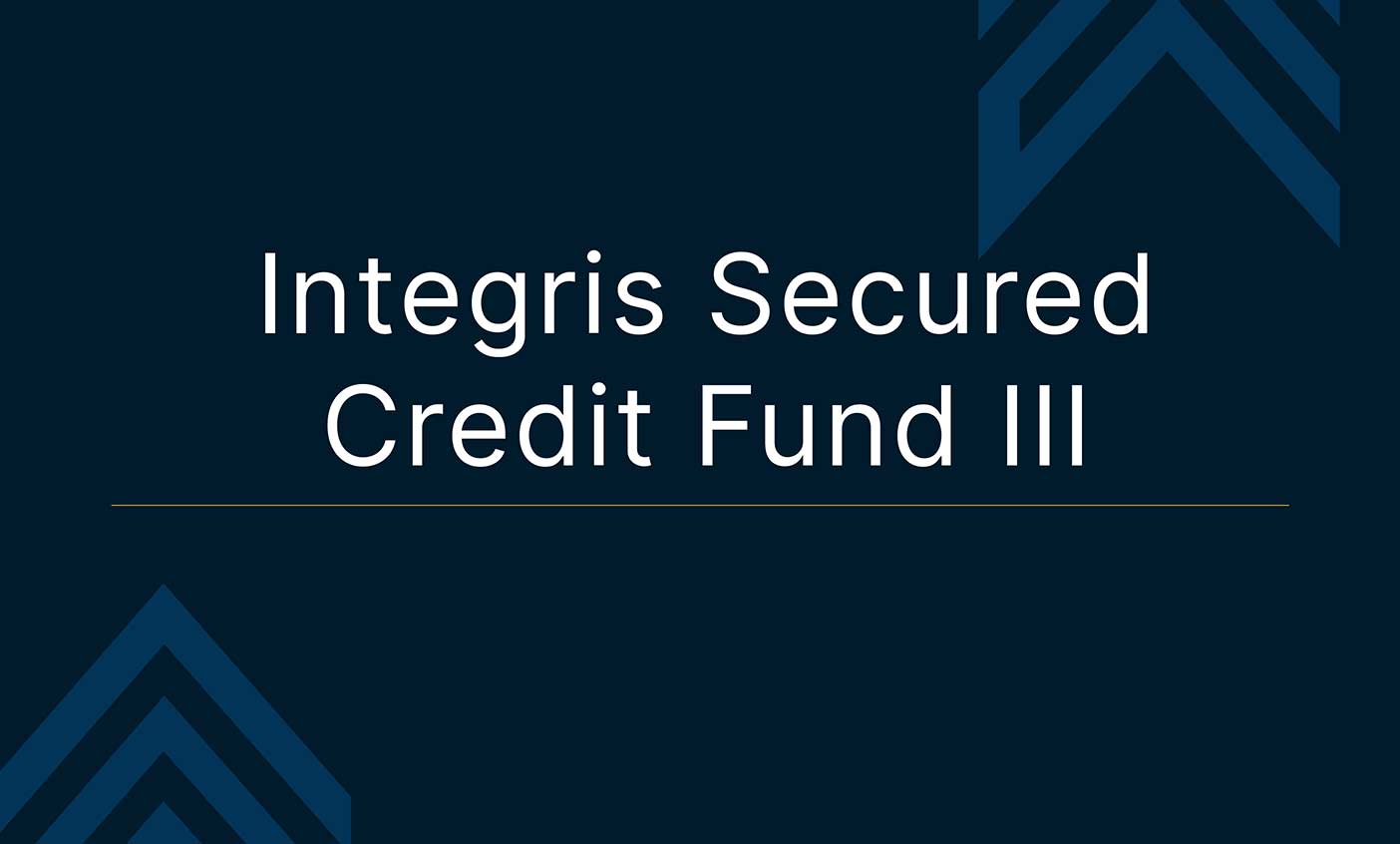 Integris Secured Credit Fund title card